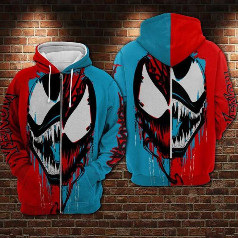 Venom Let There Be Carnage 3d Hoodie Zip Hoodie