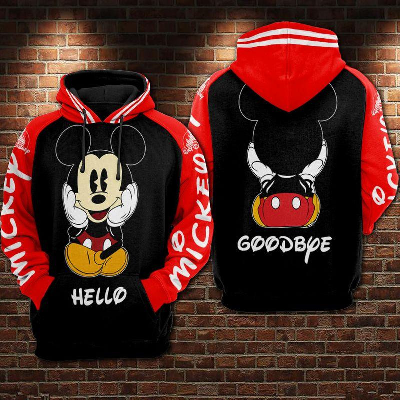 Hello Goodbye Mickey Hoodie Limited 3d Printed Hoodie