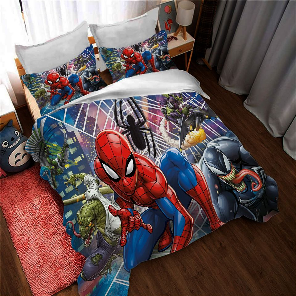 Spiderman Bedding Set MV Spiderman Against Different Villains Duvet Covers