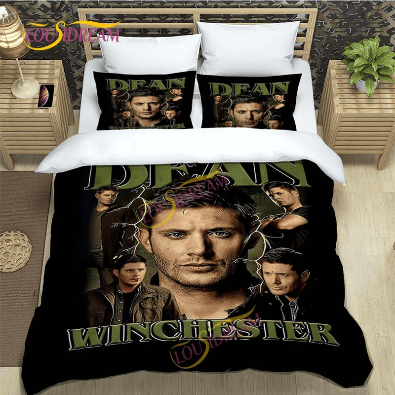Supernatural Bedding Set Supernatural Dean Winchester Graphic Duvet Covers
