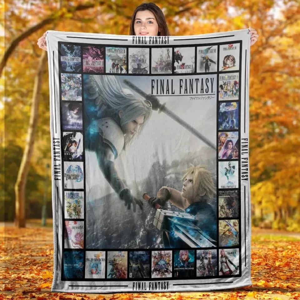 Final Fantasy Soft Fleece Sherpa Blanket
