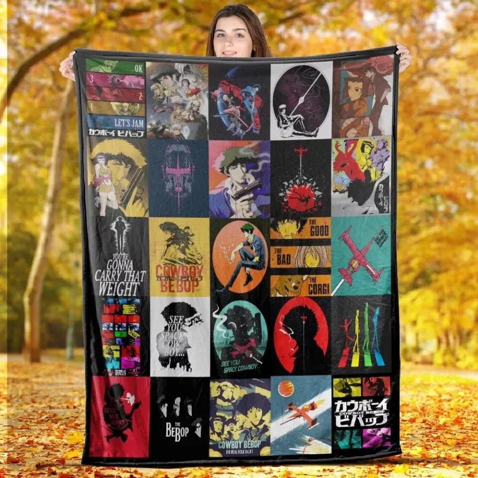 Cowboy Bebop Fleece Sherpa Blanket