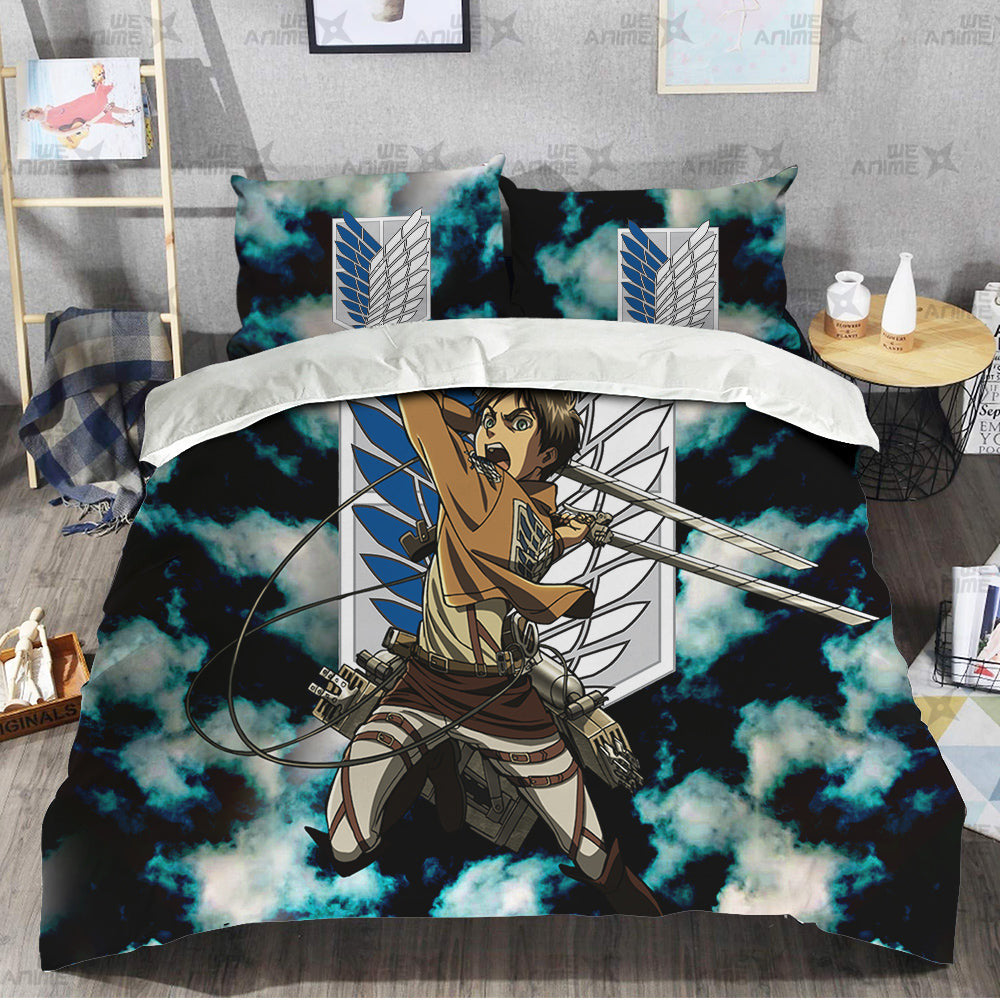 Attack On Titan Bedding Set Attack On Titan Eren Yeager Duvet Covers