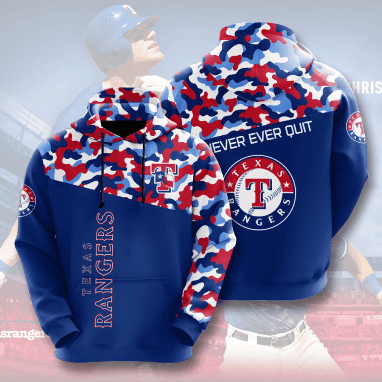 MLB Texas Rangers 3D All Over Print Hoodie & Zip Hoodie