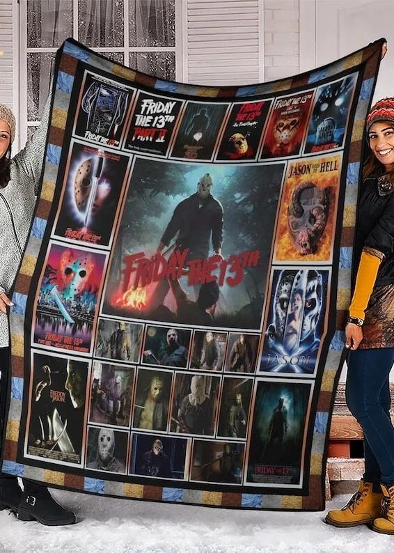 Friday The 13th Blanket  Jason Voorhees Soft Fleece Sherpa Blanket