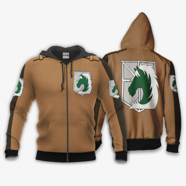 Aot Military Police Uniform Attack On Titan Anime 3k217 Cartoon 3d Hoodie Zip Hoodie 971