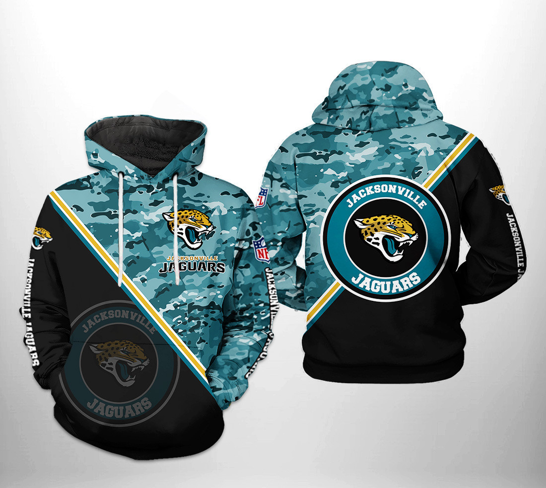 Jacksonville Jaguars Camo Team 3D All Over Print Hoodie & Zip Hoodie