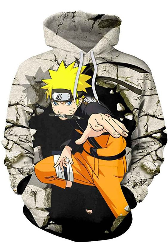 Unisex Realistic Anime Hoodie 3d Print Pullover