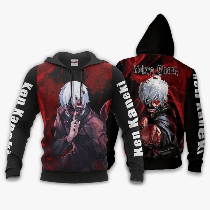 Tokyo Ghoul Ken Kaneki 3d Hoodie Zip Hoodie