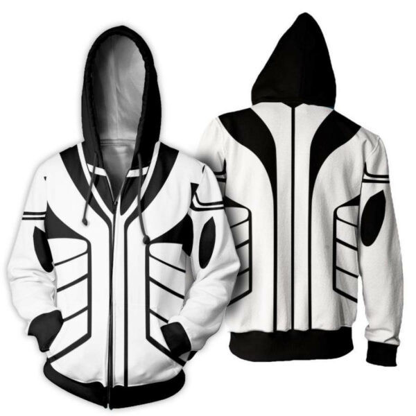 Fullbring Ichigo Shirt Costume Uniform Bleach Anime 2k894 Cartoon 3d Hoodie Zip Hoodie 1252