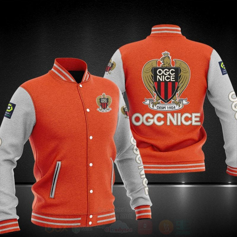 OGC Nice Orange White Baseball Jacket