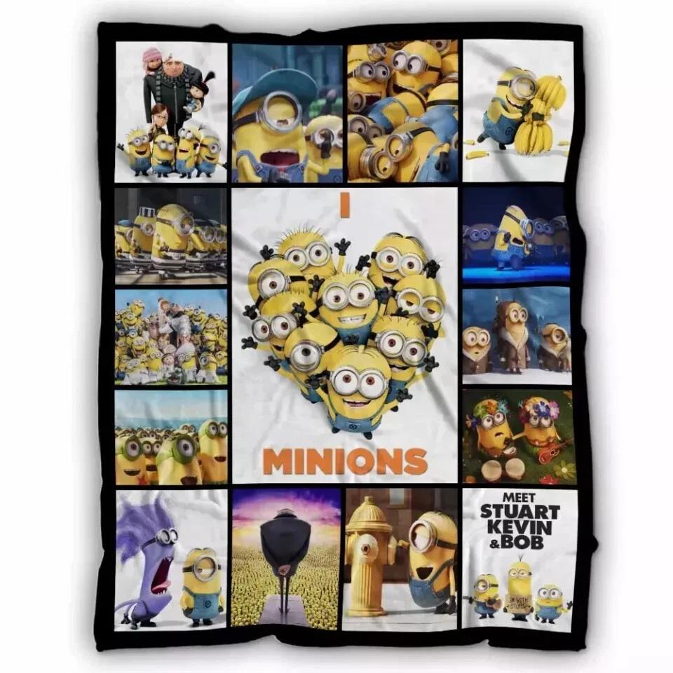 Minions Blanket Despicable Me Cartoon Movies Fleece Sherpa Blanket
