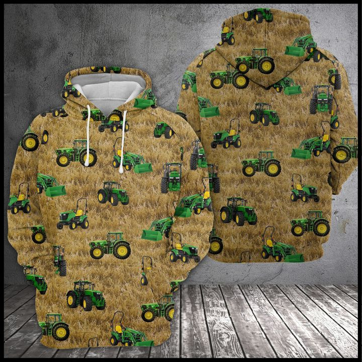 John Deere Tractor Farmer 3D All Over Print Hoodie & Zip Hoodie
