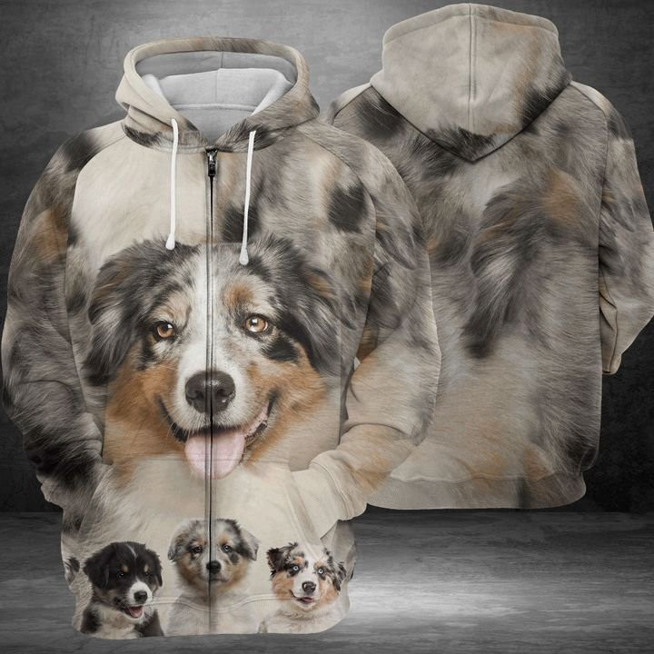 Funny Australian Shepherd 3D All Over Print Hoodie & Zip Hoodie