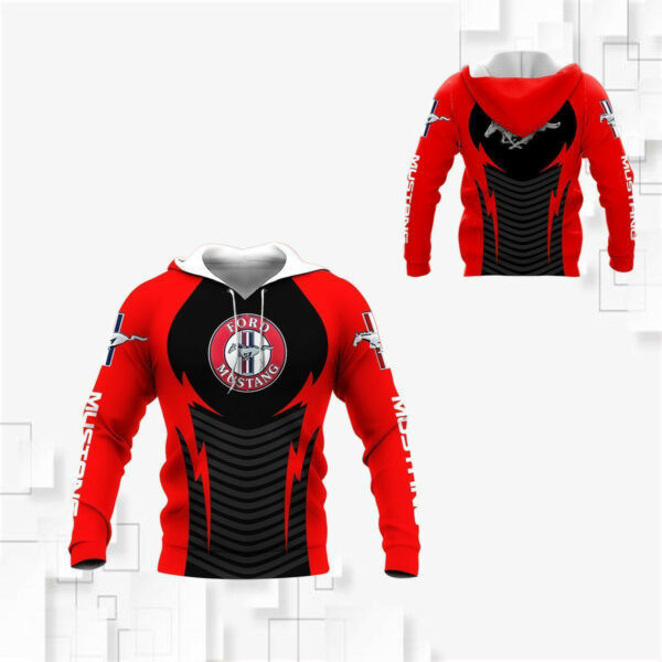 Ford Mustang Shirt 921, 3d Hoodie Zip Hoodie 1487