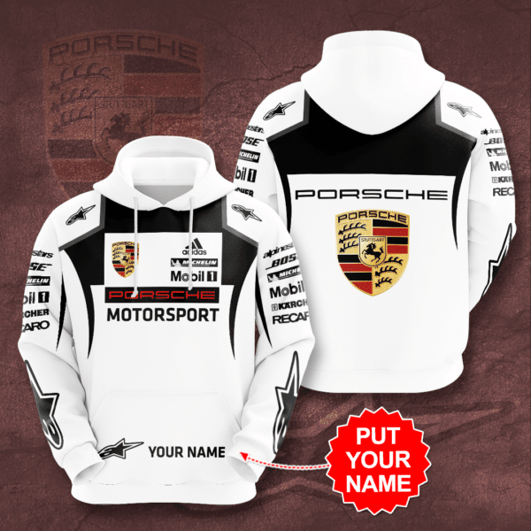 Custom Name Porsche Shirt, Porsche Motorsport Hoodie 1149 1596