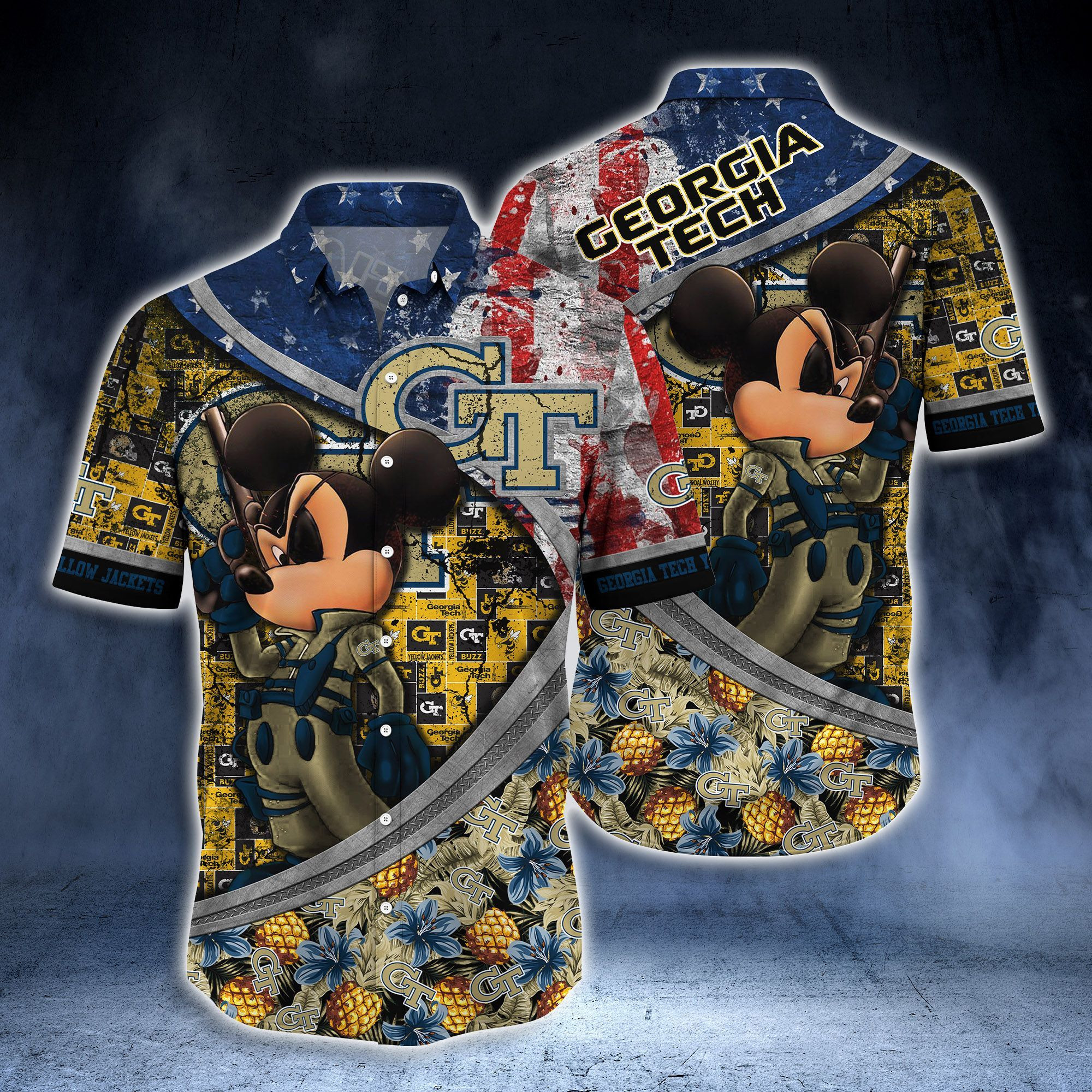 Georgia Tech Yellow Jackets 3-hawaii Shirt Style Hot Trending Nh3hts1