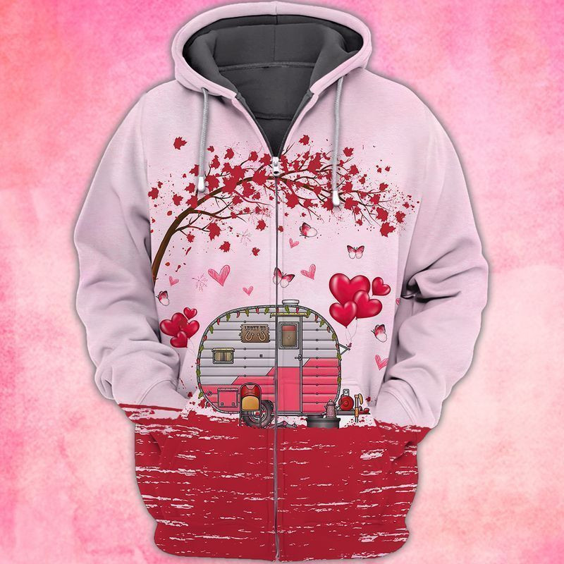 Heart Camping Car  3d Hoodie Zip Hoodie