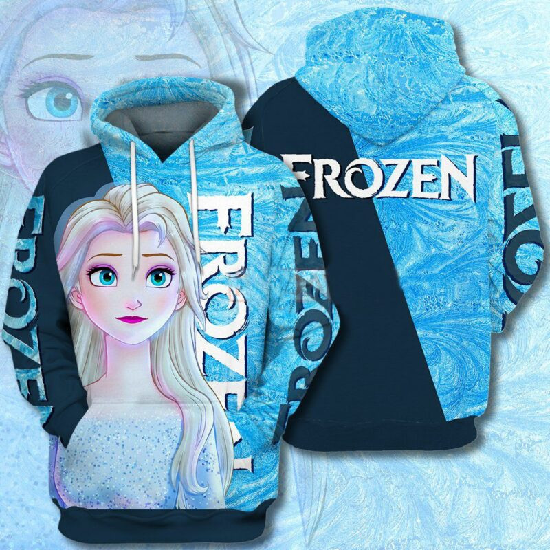 Frozen Beauty Elsa Princess 3d Hoodie Zip Hoodie