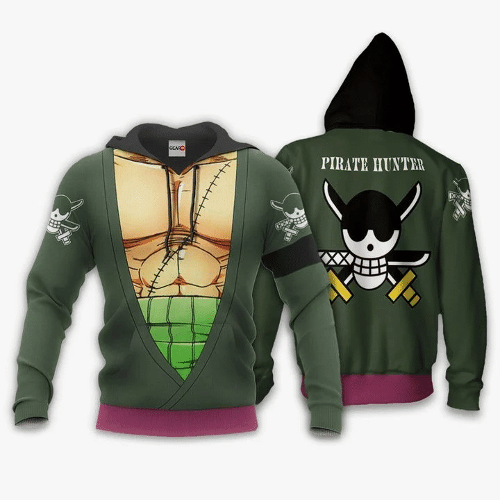 One Piece Roronoa Zoro  3d Hoodie Zip Hoodie
