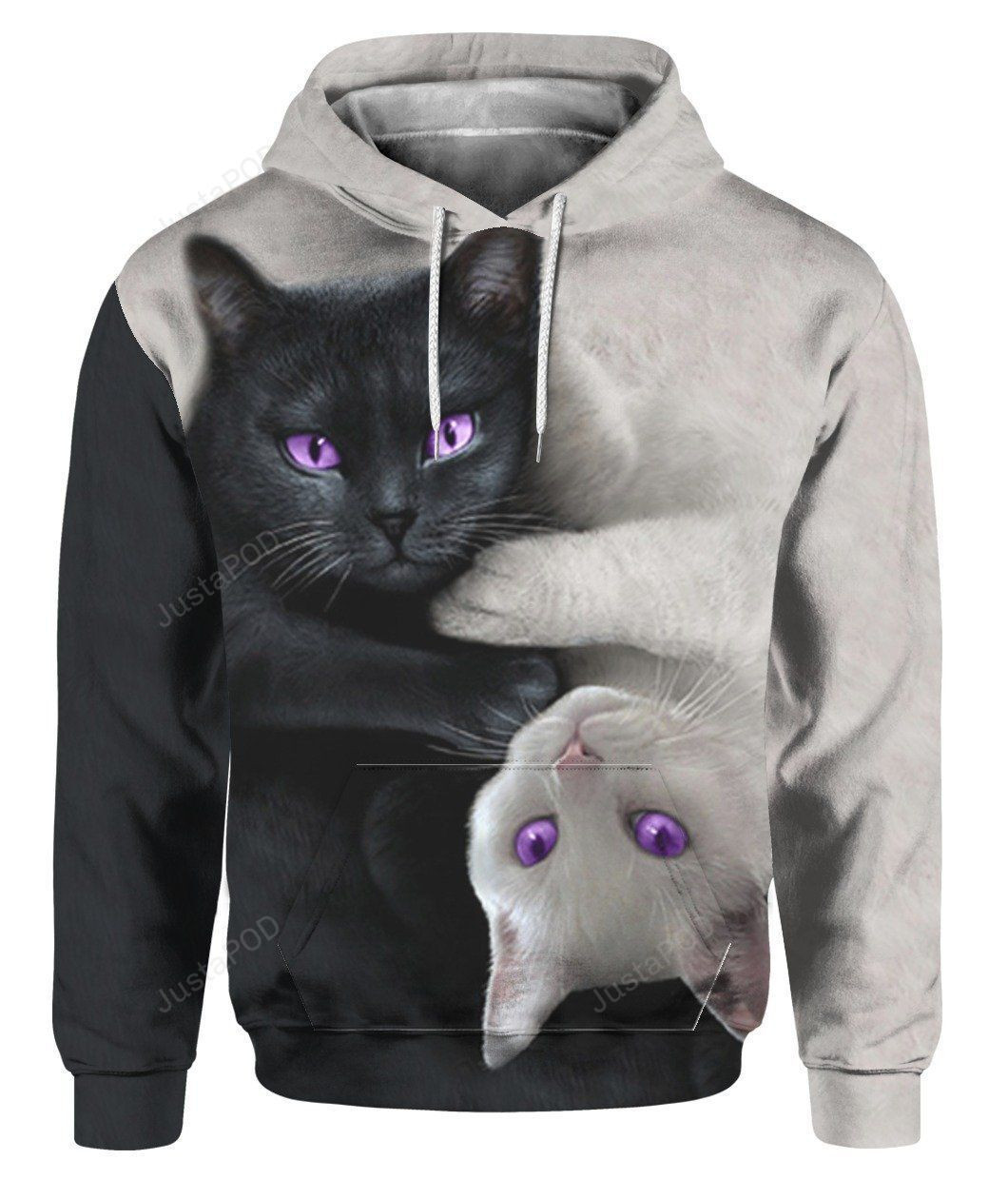 Yin Yang Cat 3D All Over Print Hoodie & Zip Hoodie