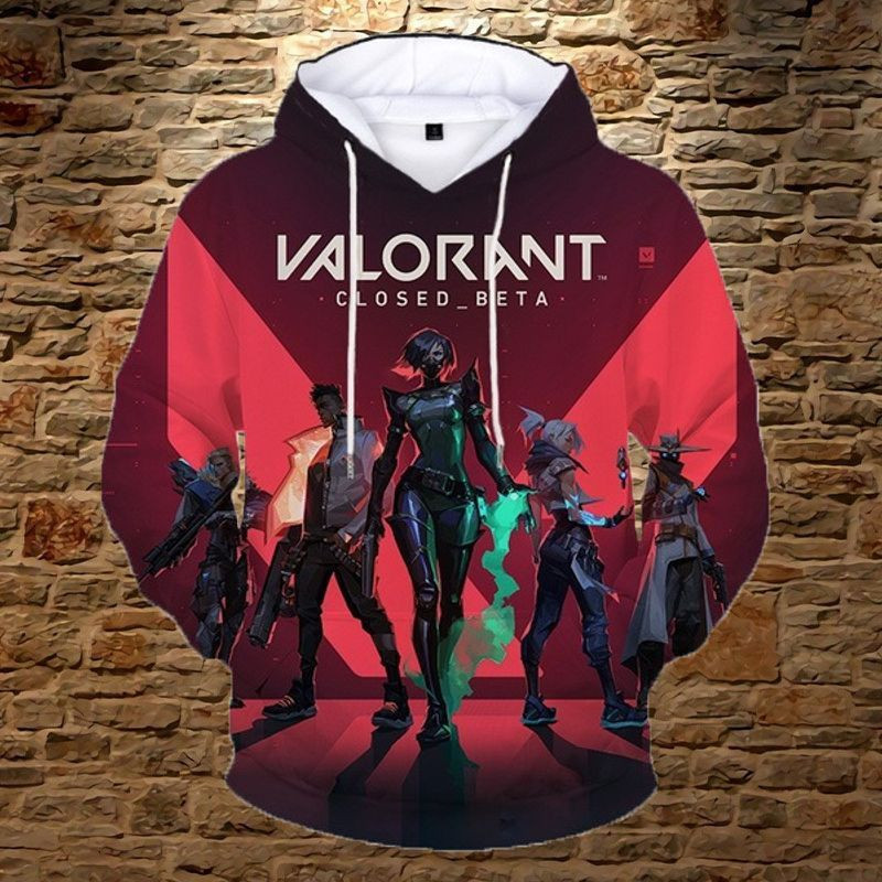 New Men's And Women's Valorant Over Print 3d Hoodie Zip Hoodie 2