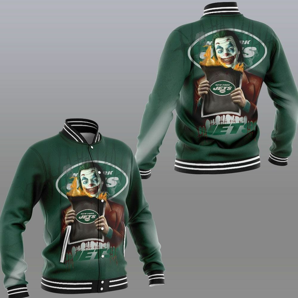 New York Jets Joker Green Baseball Jacket