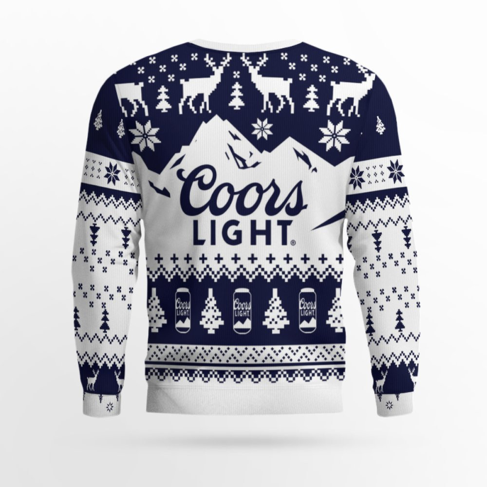 Coors Light Beer Mountain Ugly Christmas Sweater