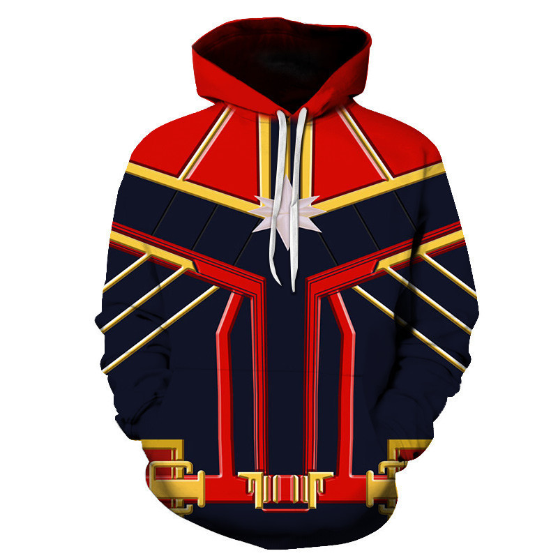Avengers Endgame Captain Marvel Suit 3D All Over Print Hoodie & Zip Hoodie