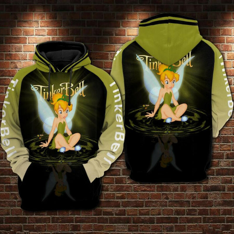 Tinker Bell Movies Over Print 3d Hoodie Zip Hoodie