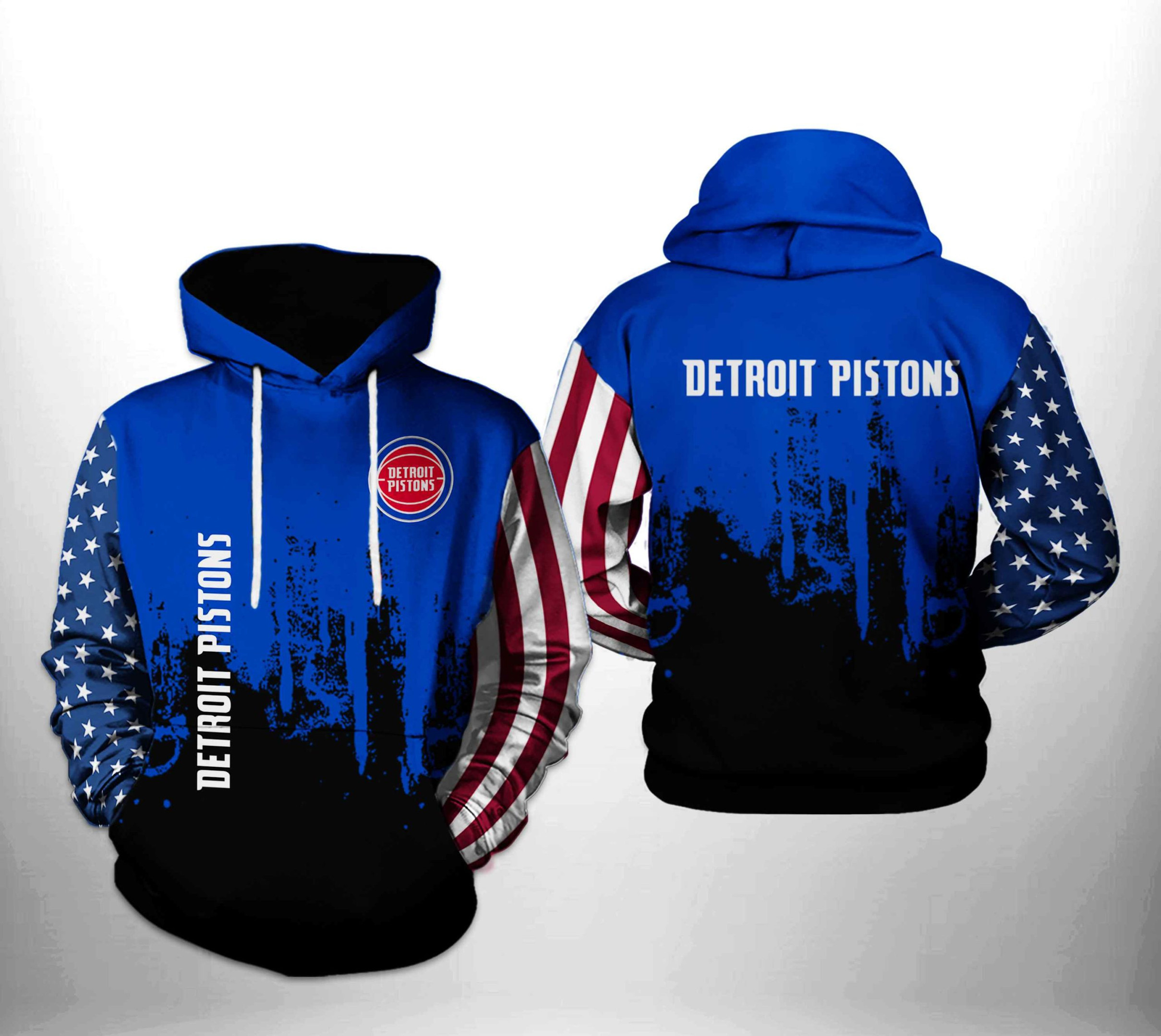 Detroit Pistons Team US 3D All Over Print Hoodie & Zip Hoodie