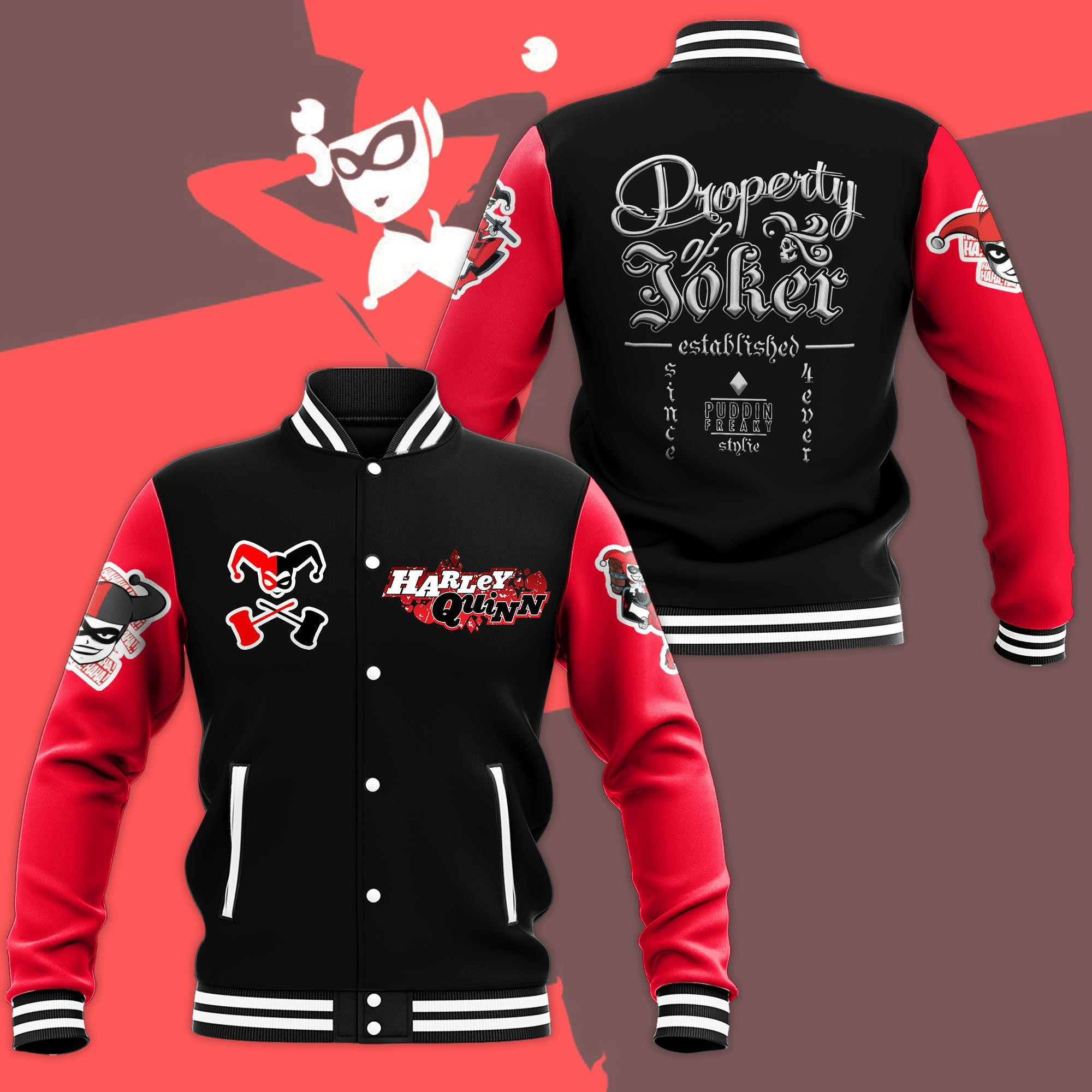 Harley Quinn, Property Of Joker Baseball Jacket