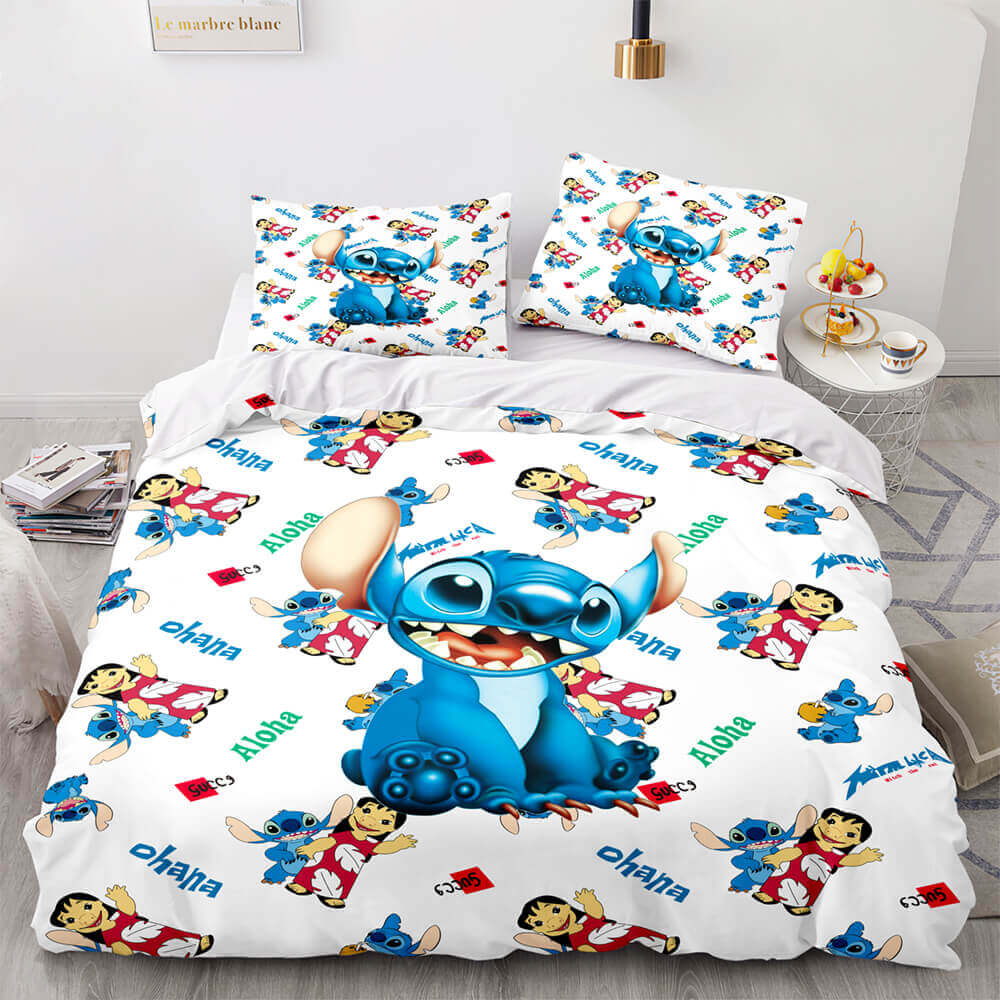 Lilo And Stitch Bedding Set Aloha Stitch And Lilo Pattern Duvet Covers