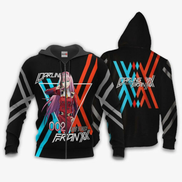 Zero Two Darling In The Franxx Anime 3k460 Cartoon 3d Hoodie Zip Hoodie 2730
