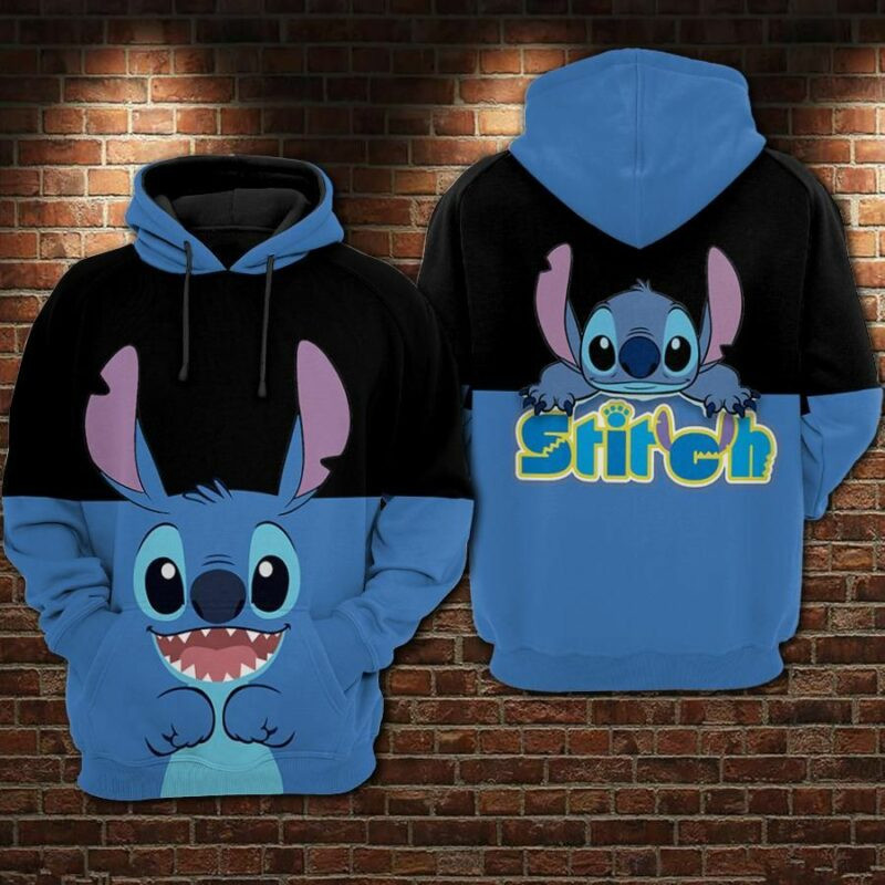 Stitch Cartoon Lilo And Stitch 9 Over Print 3d Hoodie Zip Hoodie