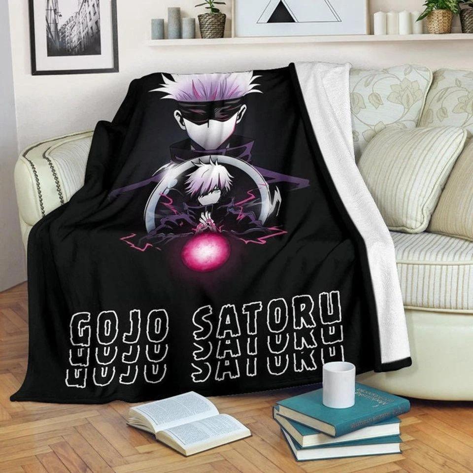 Satoru Gojo Fleece Sherpa Blanket