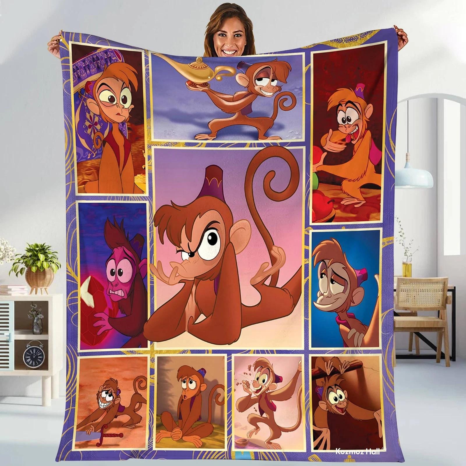 Aladdin Abu Blanket Aladdin Magic Blanket Genie Princess Jasmine Fleece Sherpa Blanket