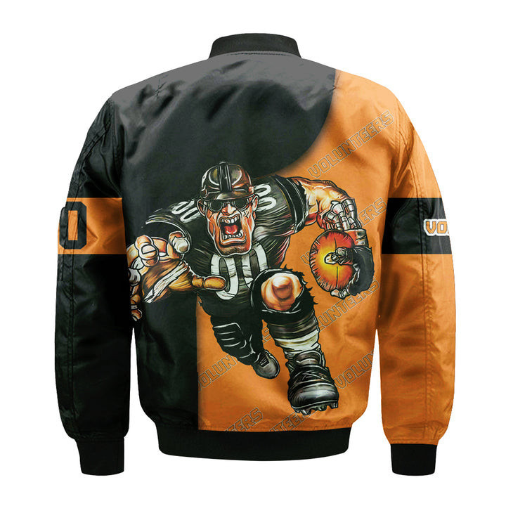 Tennessee Volunteers Custom Number Orange Black Bomber Jacket