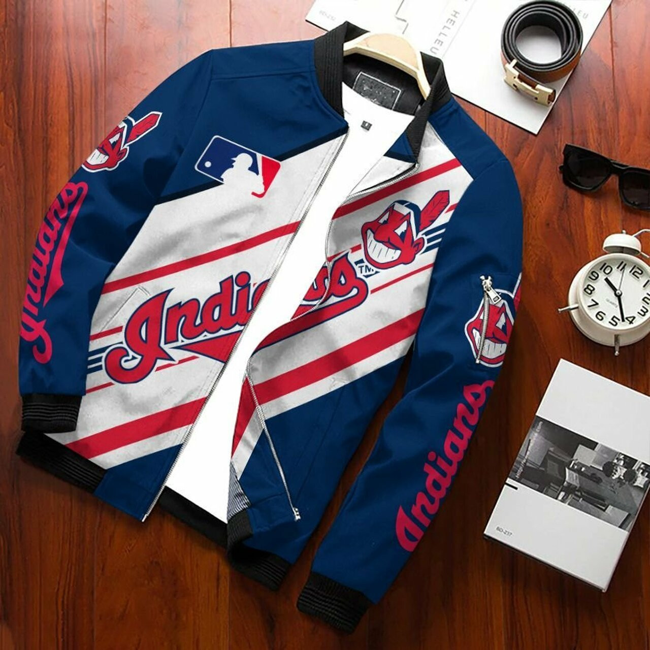Cleveland Indians Navy Bomber Jacket