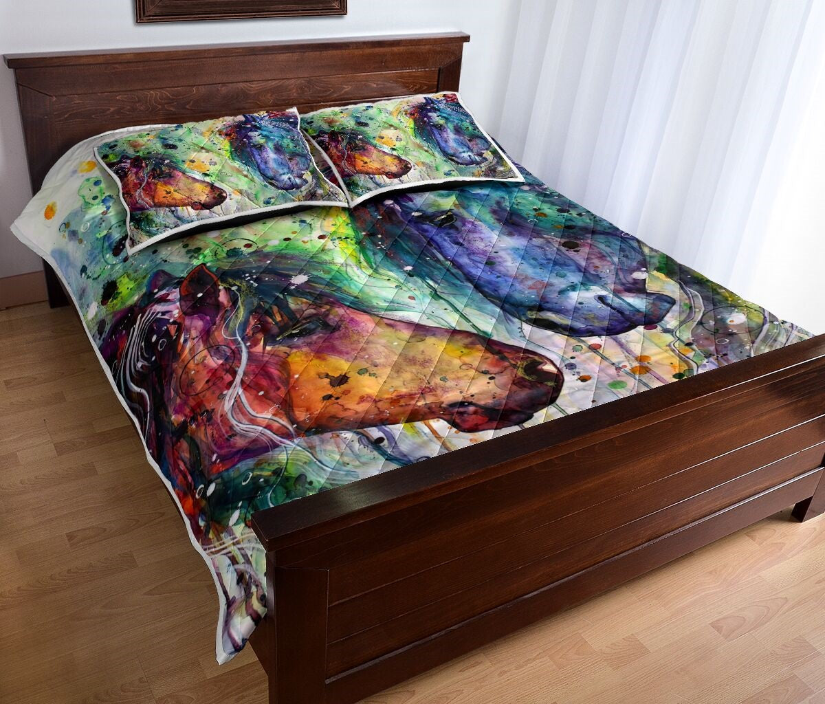 Horse Bedding Set Horse Beautiful Couple Painting Duvet Covers