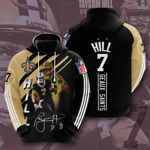 New Orleans Saints Taysom Hill 3D All Over Print Hoodie & Zip Hoodie