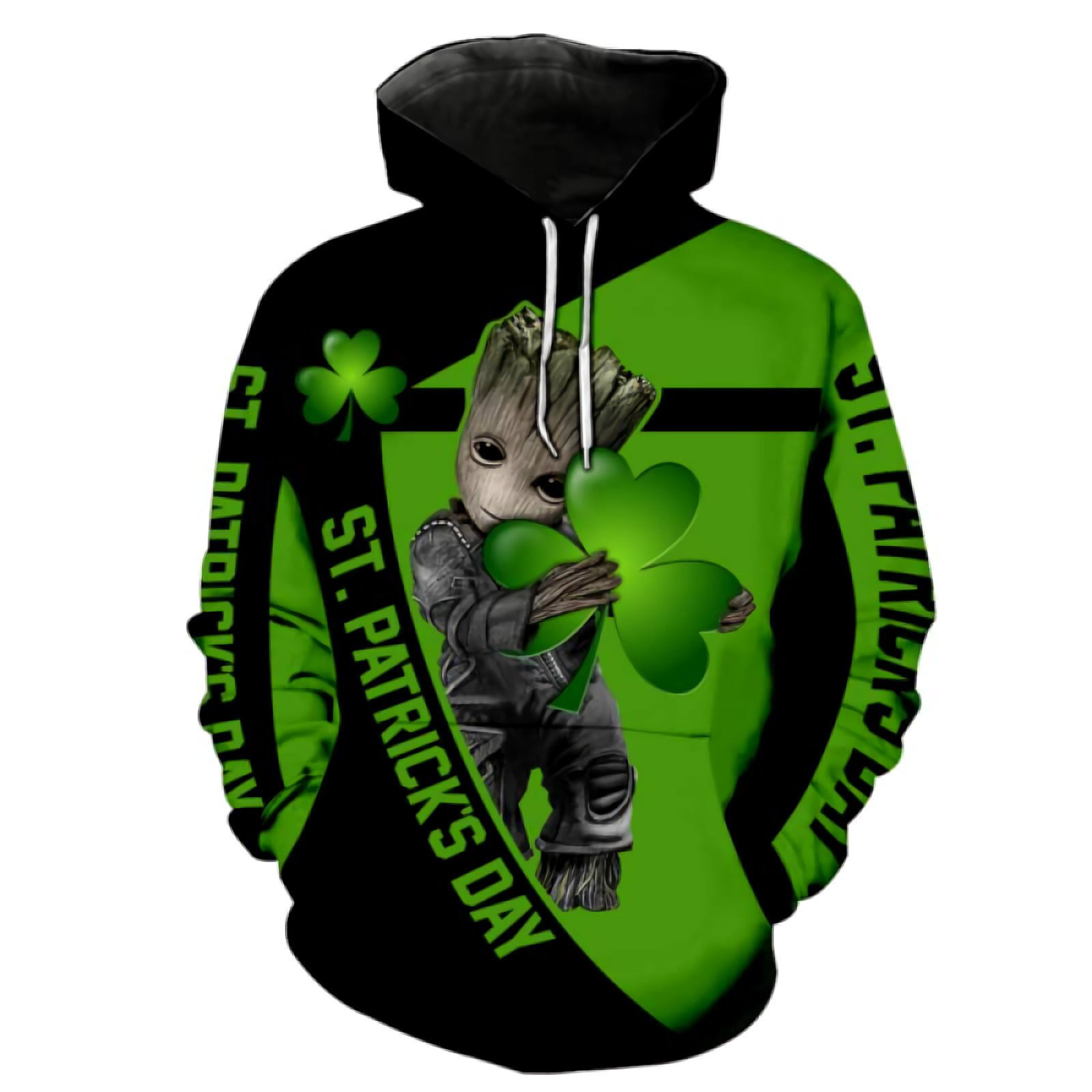 Baby Groot Marvel Comics, Irish Saint Patrick’s Day Groot All Over Print Hoodie Ver14
