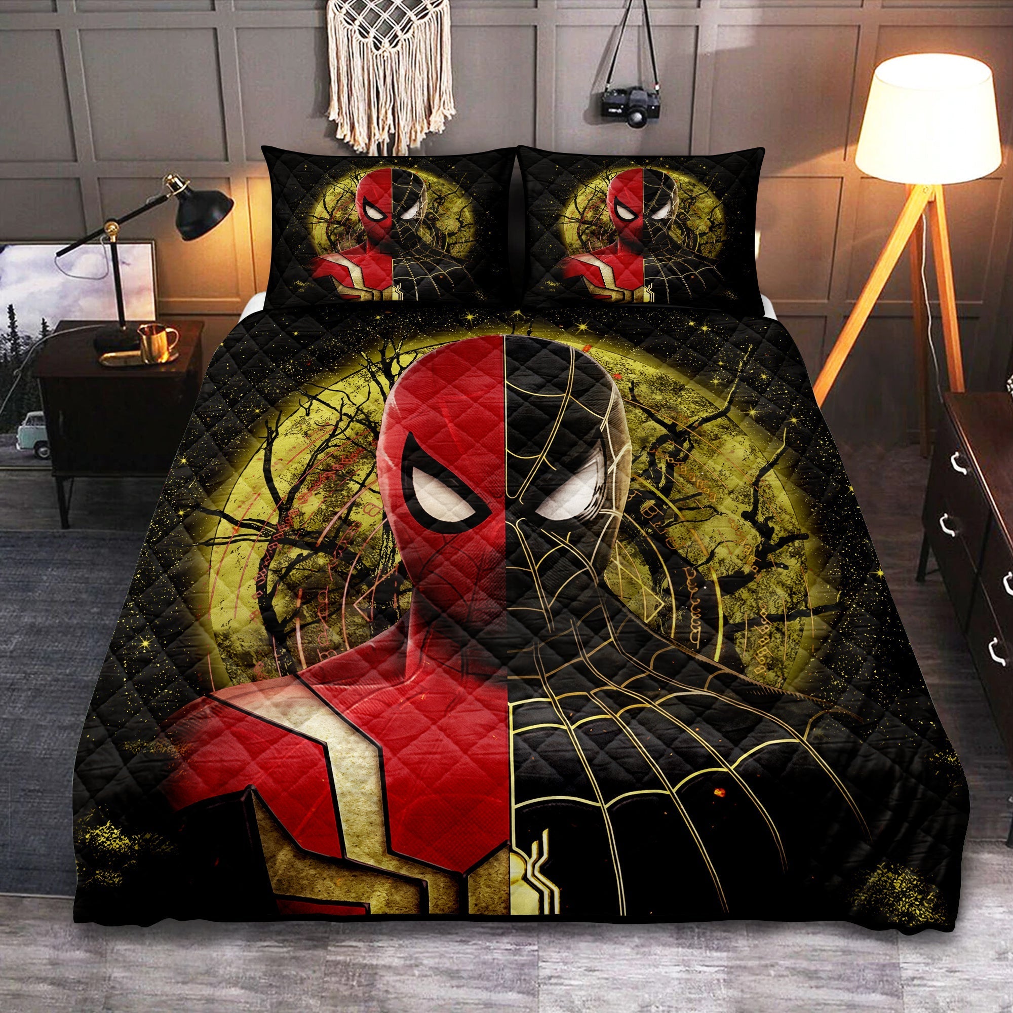 Spiderman Bedding Set MV Spiderman Black Suit No Way Home Duvet Covers