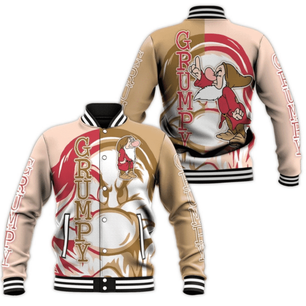 Disney Grumpy Dwarf ,disney Grumpy Dwarf Cartoon 392 Gift Lover Baseball Jacket 209
