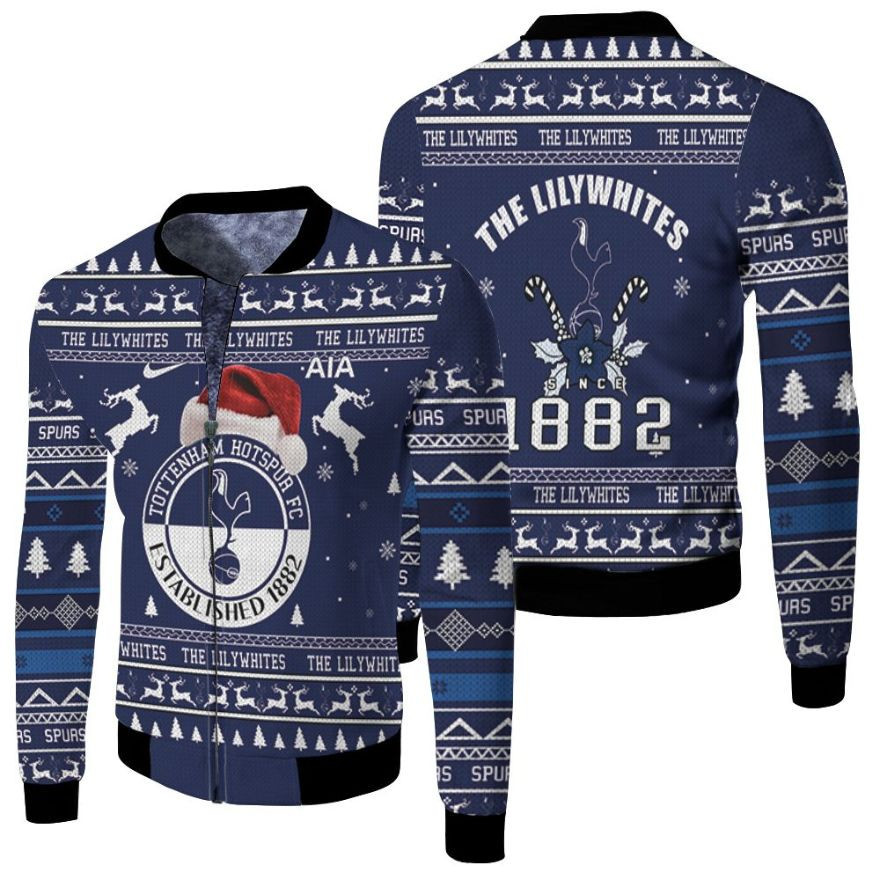 Tottenham Hotspur FC Ugly Christmas Style Bomber Jacket