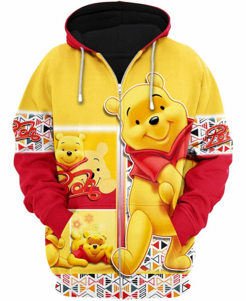 Cute Pooh Bear Honey 3d Hoodie Zip Hoodie