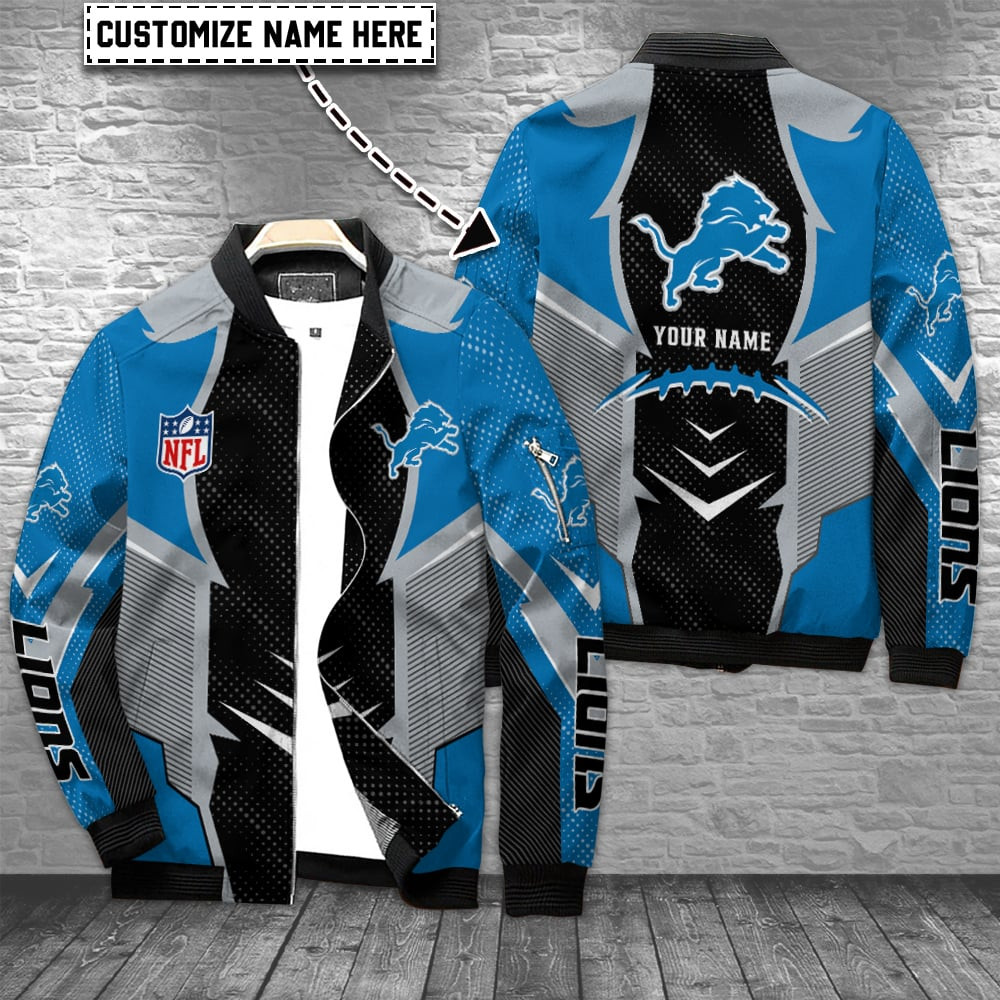 Detroit Lions Personalized Bomber Jacket BGBBJ969