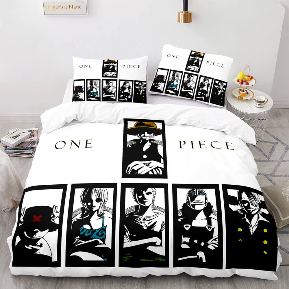 One Piece Bedding Set One Piece Characters Black Figures Duvet Covers