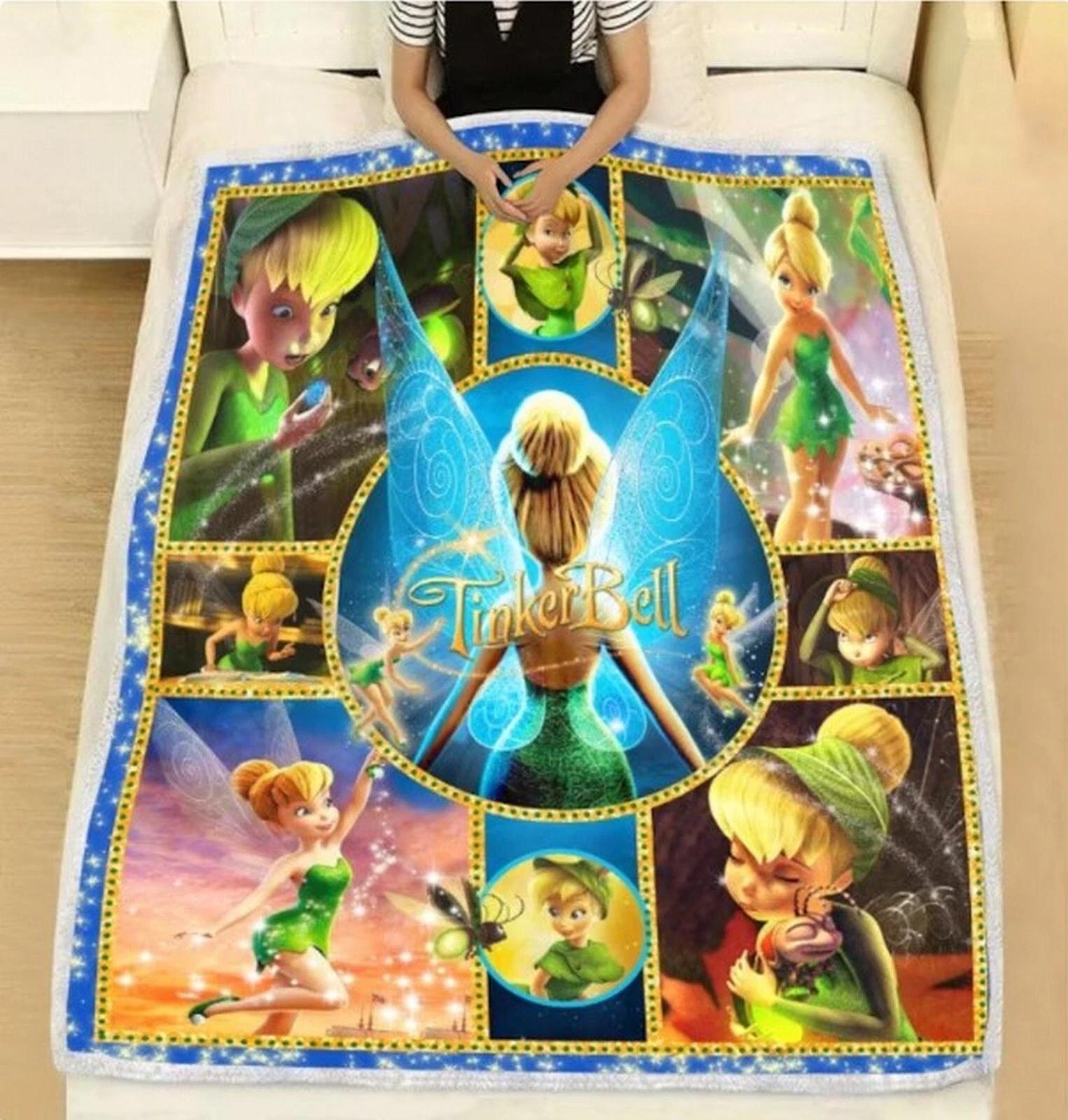 Tinker Bell Fleece Sherpa Blanket