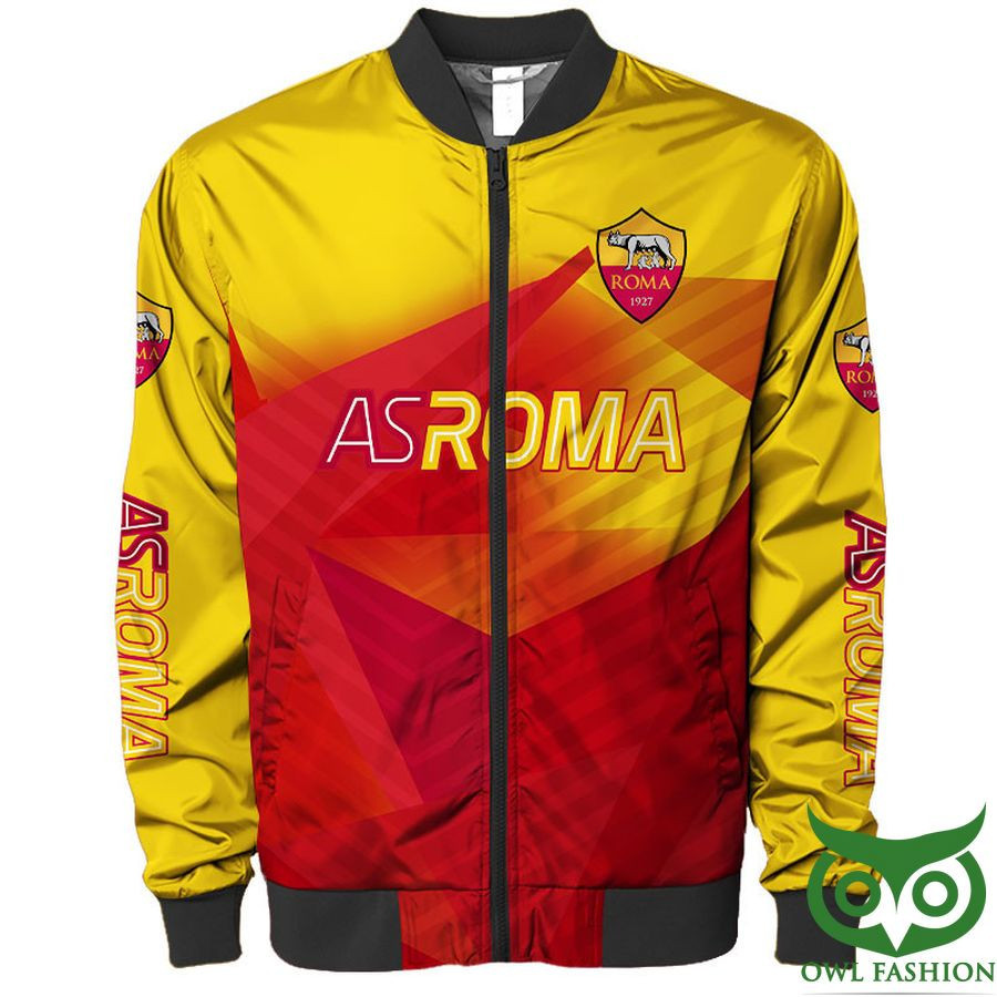 AS Roma Red Yellow Hawaiian Bomber Jacket